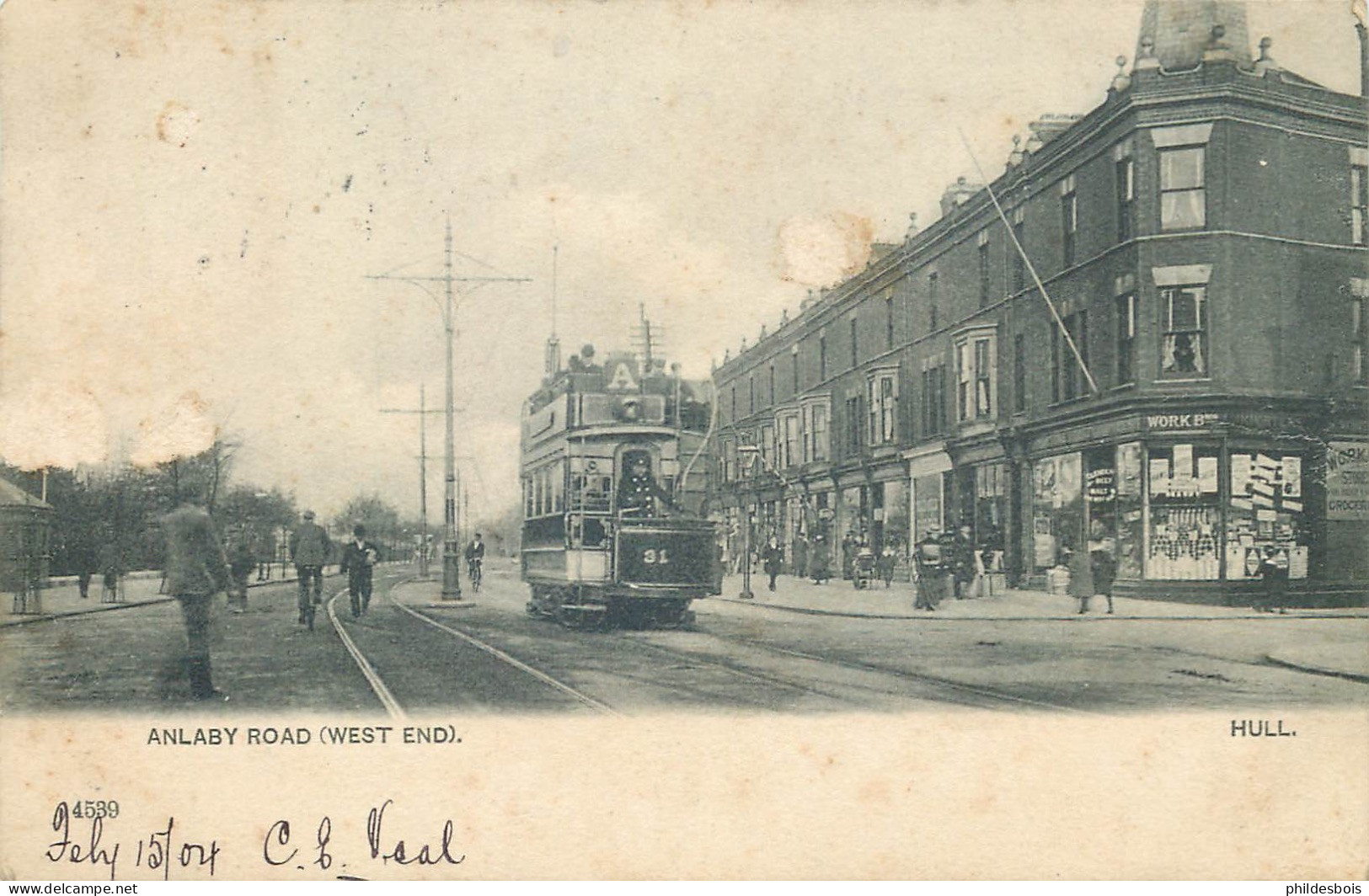 ANGLETERRE  HULL Anlaby Road  (tramway) - Hull