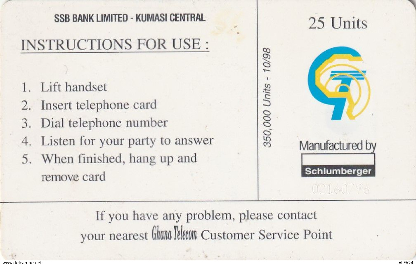 PHONE CARD GHANA  (E5.25.2 - Ghana