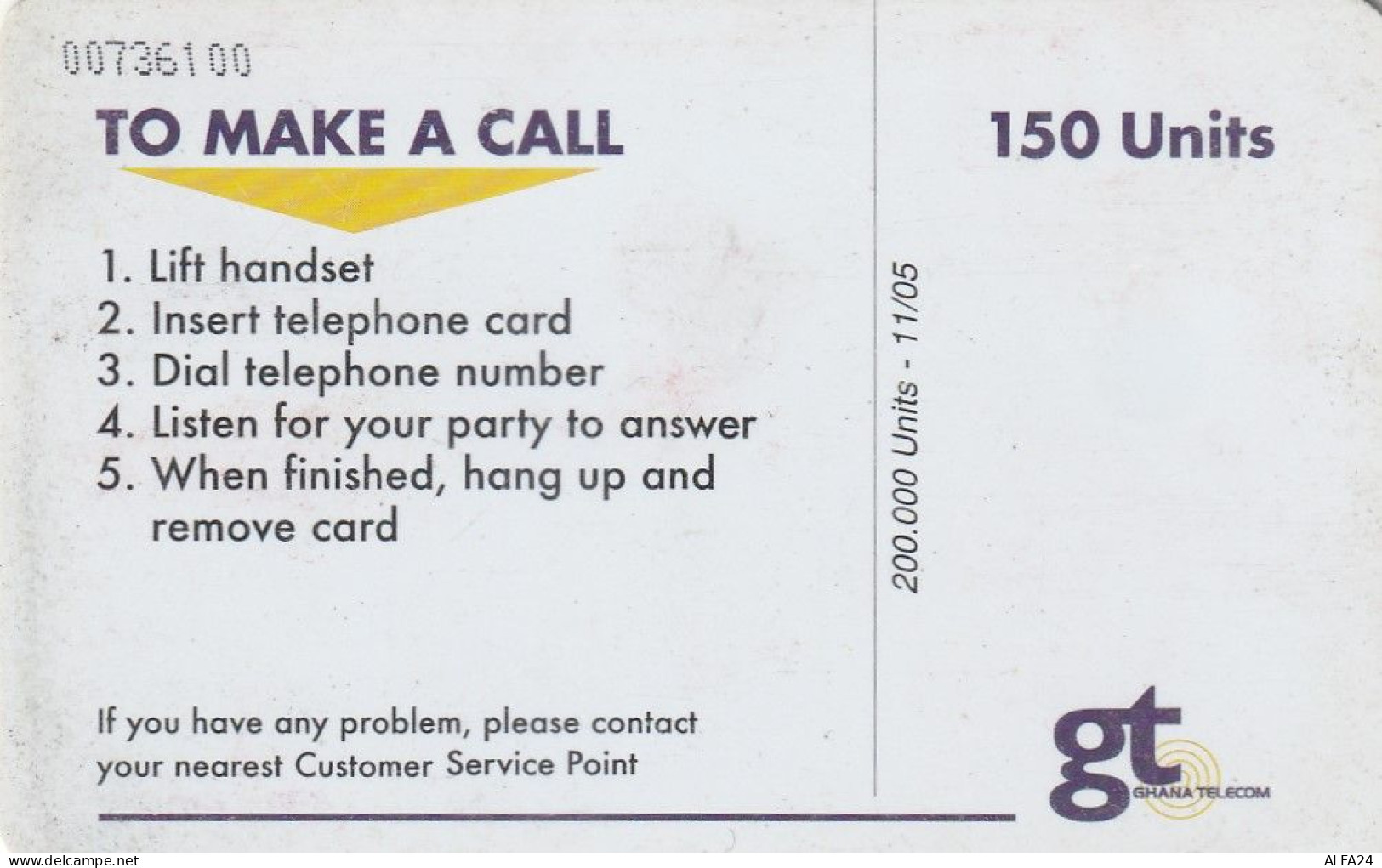 PHONE CARD GHANA  (E5.25.4 - Ghana