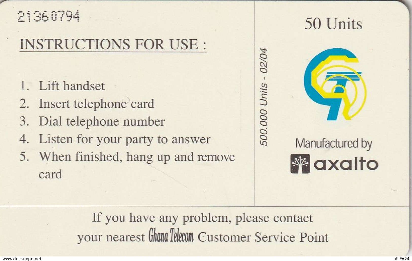 PHONE CARD GHANA  (E5.25.1 - Ghana