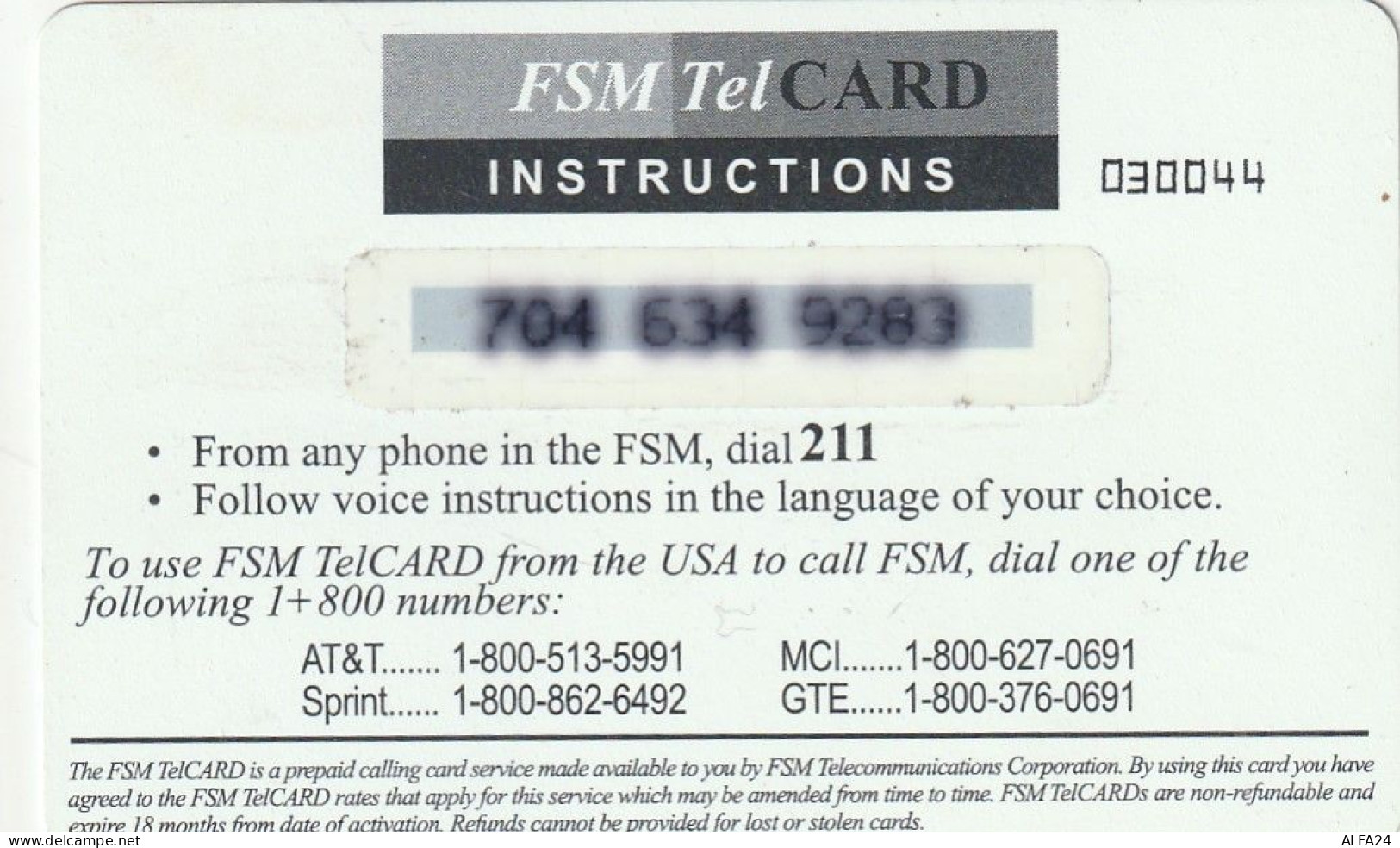 PREPAID PHONE CARD MICRONESIA  (E5.20.3 - Micronesië