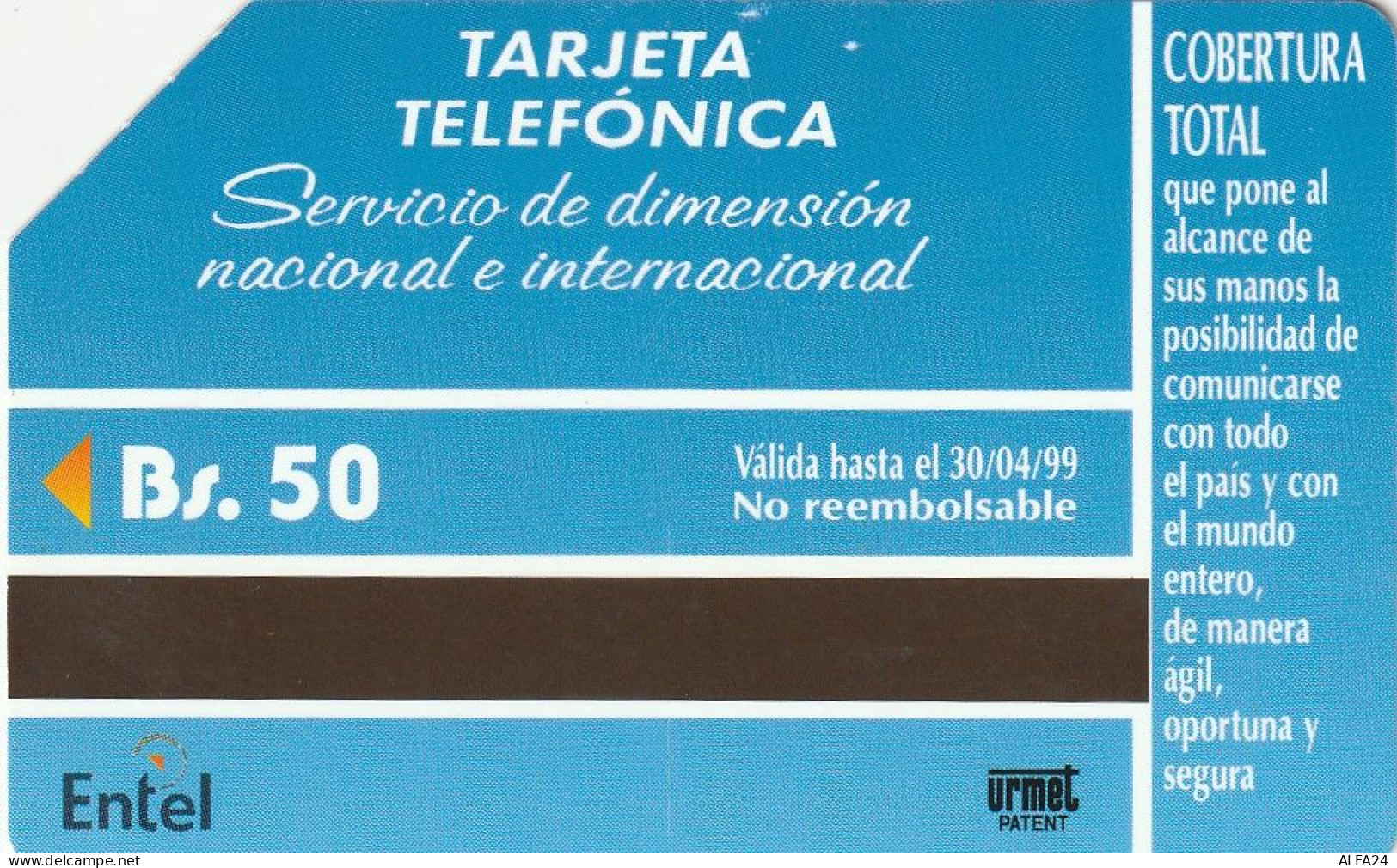 PHONE CARD BOLIVIA  (E5.18.8 - Bolivie