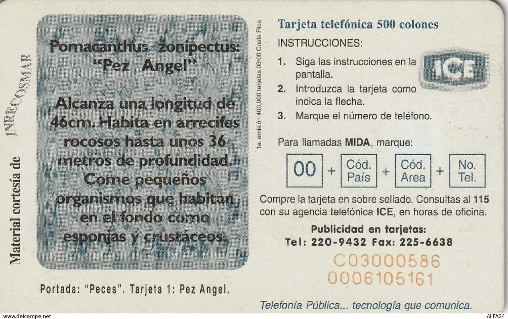 PHONE CARD COSTARICA  (E5.18.5 - Costa Rica