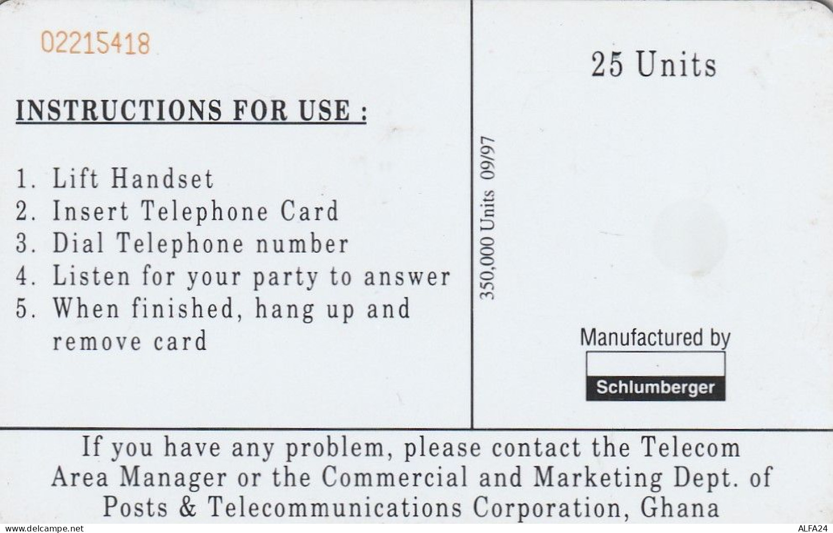 PHONE CARD GHANA  (E5.16.5 - Ghana