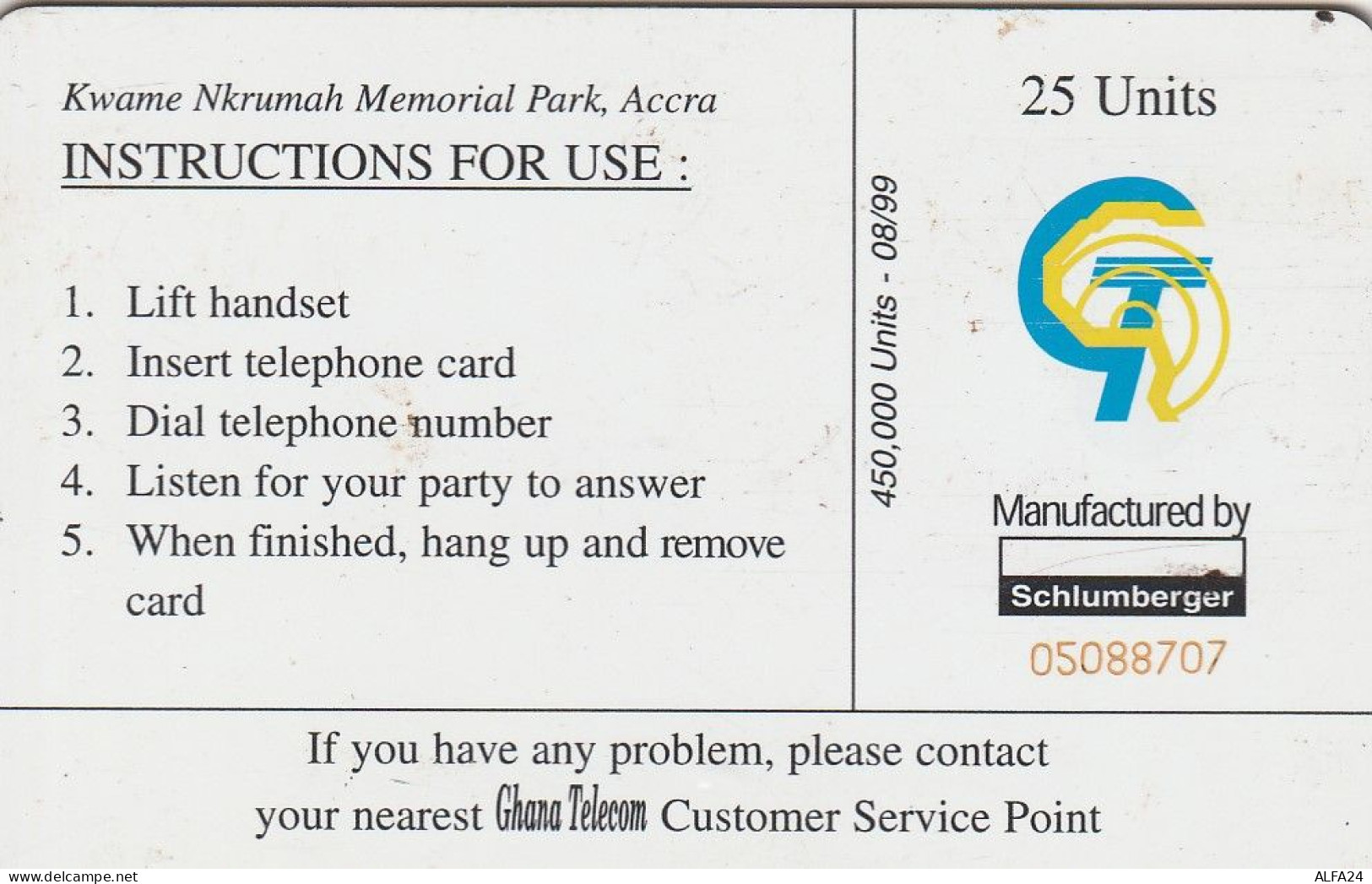 PHONE CARD GHANA  (E5.15.7 - Ghana