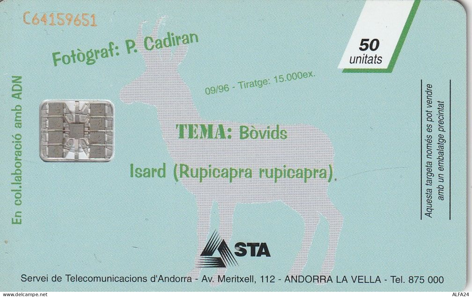 PHONE CARD ANDORRA  (E5.3.7 - Andorre