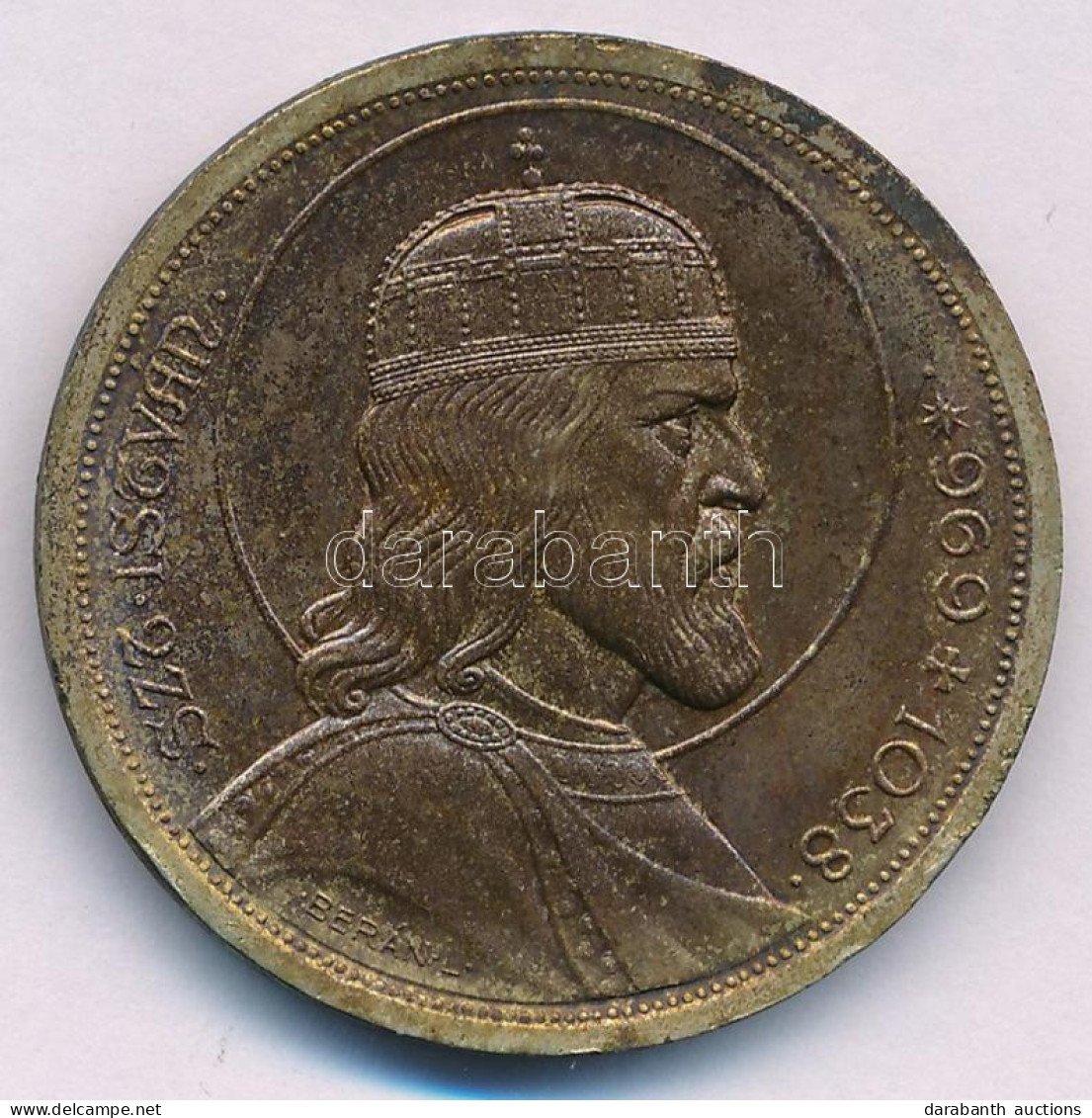 1938. 5P Ag "Szent István" T:AU Patina Adamo P8.1 - Unclassified