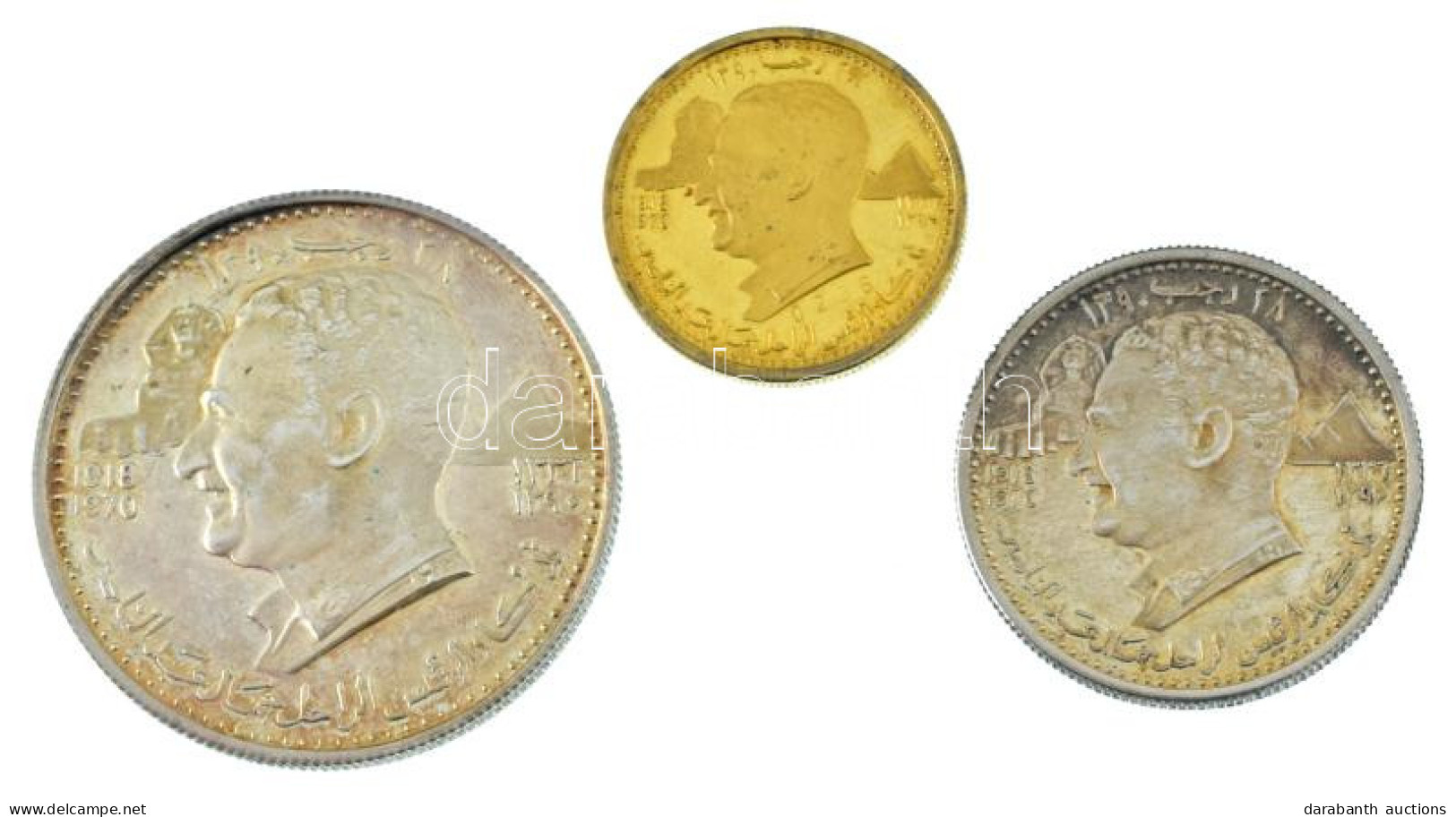 Egyesült Arab Emirátusok 1970. (1390) 5R Ag "Nasser" + 7 1/2R Ag "Nasser" + 50R Au "Nasser" (10,35g/0.900) Forgalomba Ne - Non Classificati