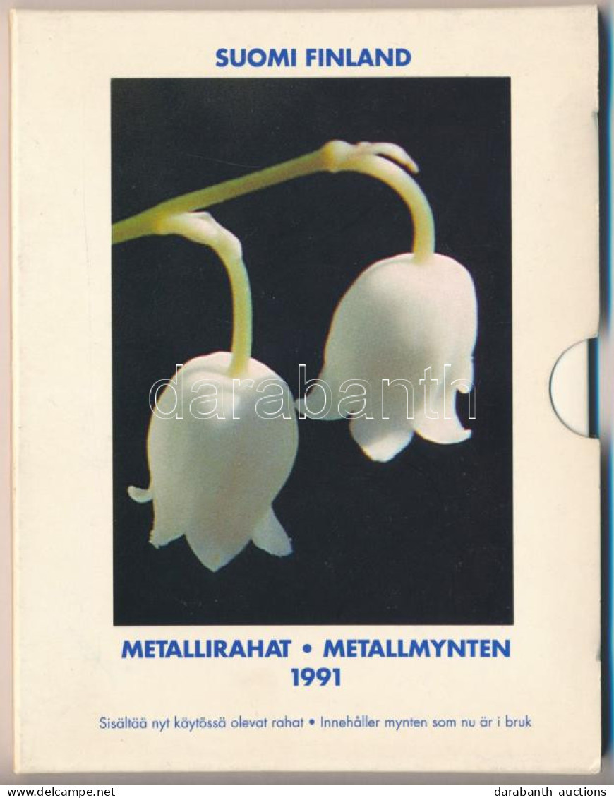 Finnország 1991. 10p - 5M (4xklf) Forgalmi Sor Karton Dísztokban T:UNC  Finland 1991. 10 Pennia - 5 Markkaa (4xdiff) Coi - Zonder Classificatie