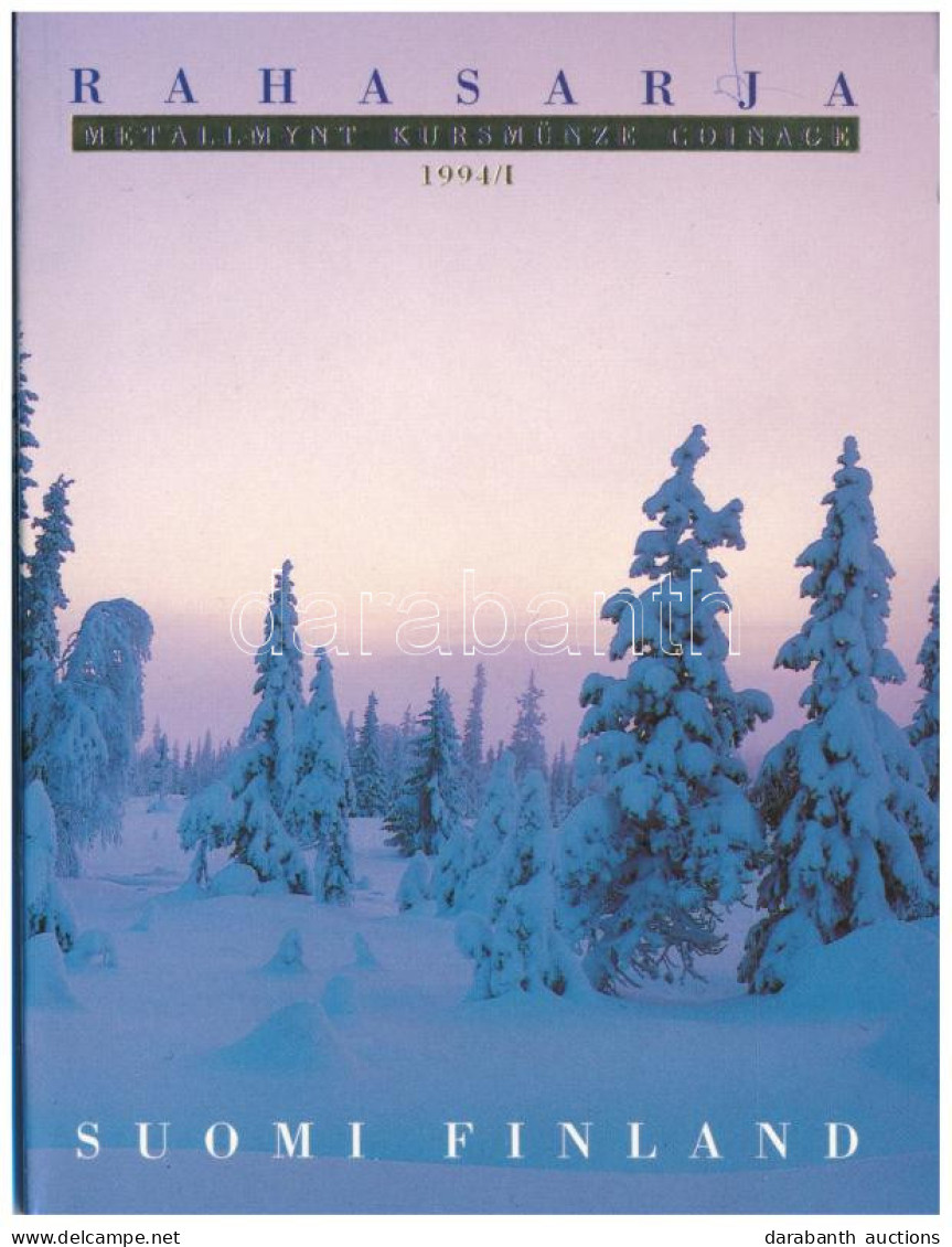 Finnország 1994. 10p - 10M (5xklf) Forgalmi Sor + "Finn Verde" Zseton Szettben, Karton Dísztokban T:UNC A Tokon Tollas V - Ohne Zuordnung