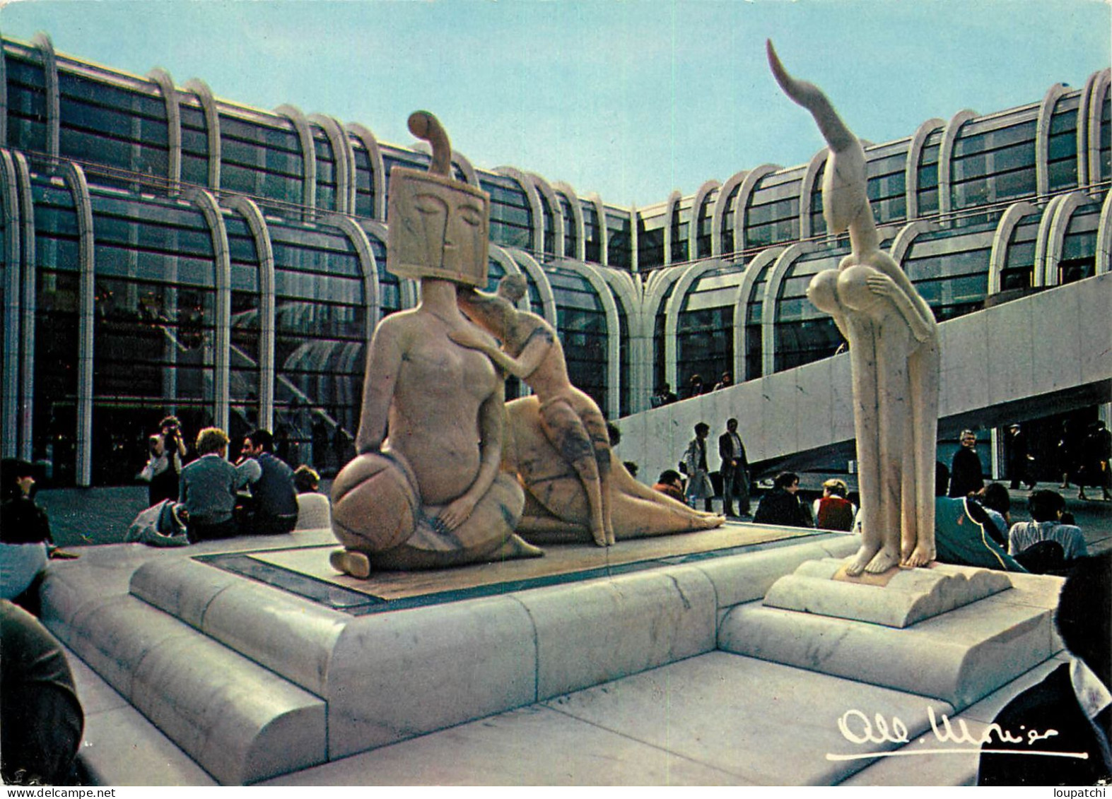 ALBERT MONIER PARIS Forum Des Halles Sculpture De Julio Silva - Monier