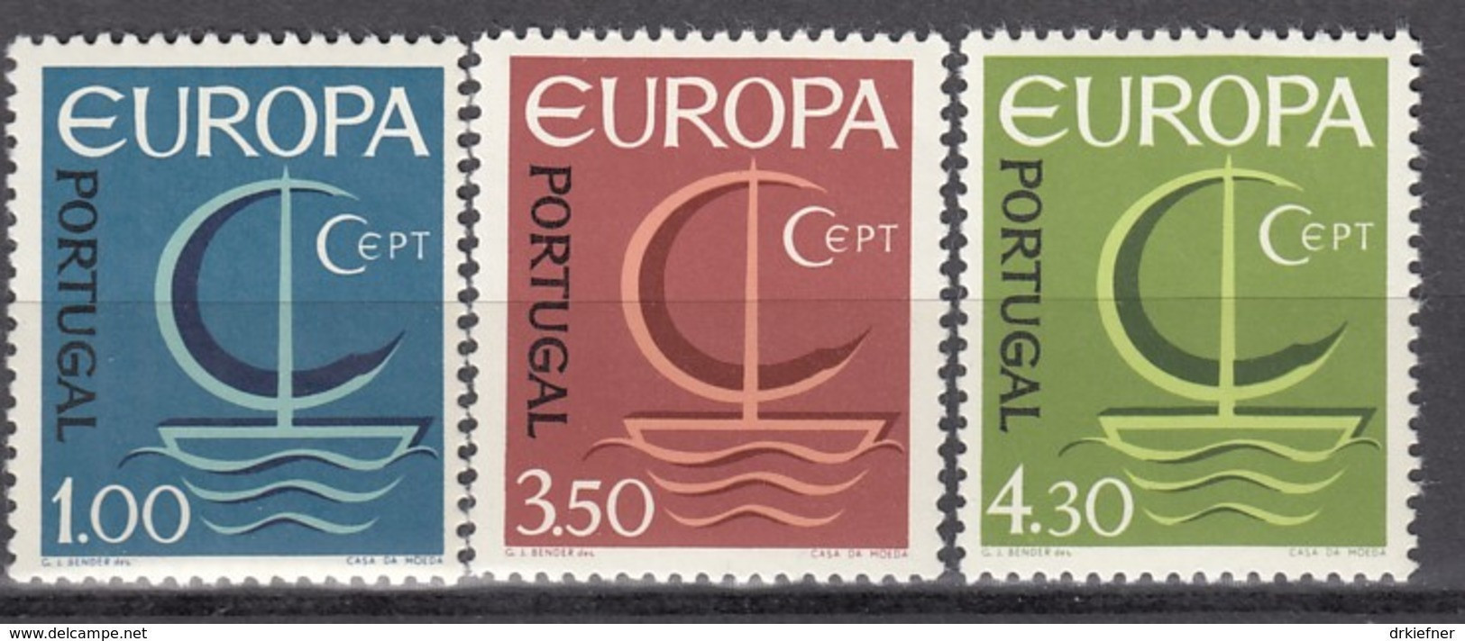 PORTUGAL 1012-1014, Postfrisch **, Europa CEPT 1966, Stilisiertes Boot - 1966