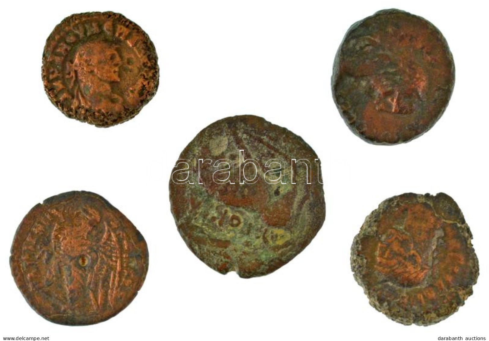 Római Birodalom / Egyiptom 5db-os Bronz érmetétel T:F Roman Empire / Egypt 5pcs Bronze Coin Lot C:F - Sin Clasificación