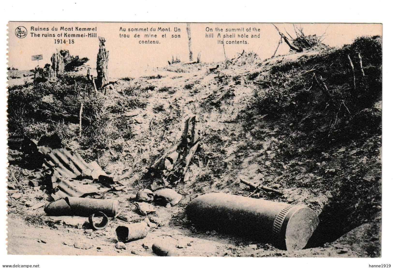 Kemmelberg Ruines Du Mont Kemmel Weltkrieg 1914 Shell Hole War Heuvelland Htje - Heuvelland