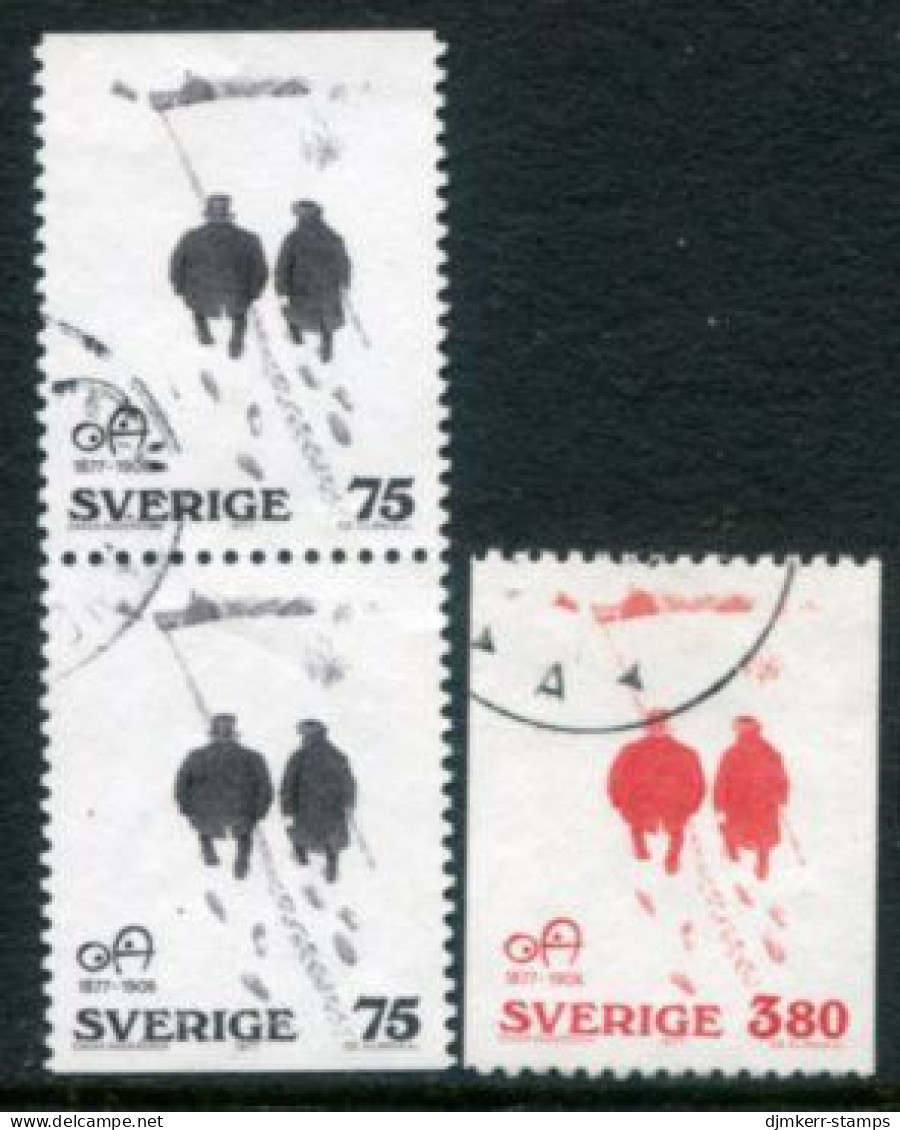SWEDEN 1977 Oskar Andersson Birth Centenary  Used.  Michel 981-82 - Gebruikt