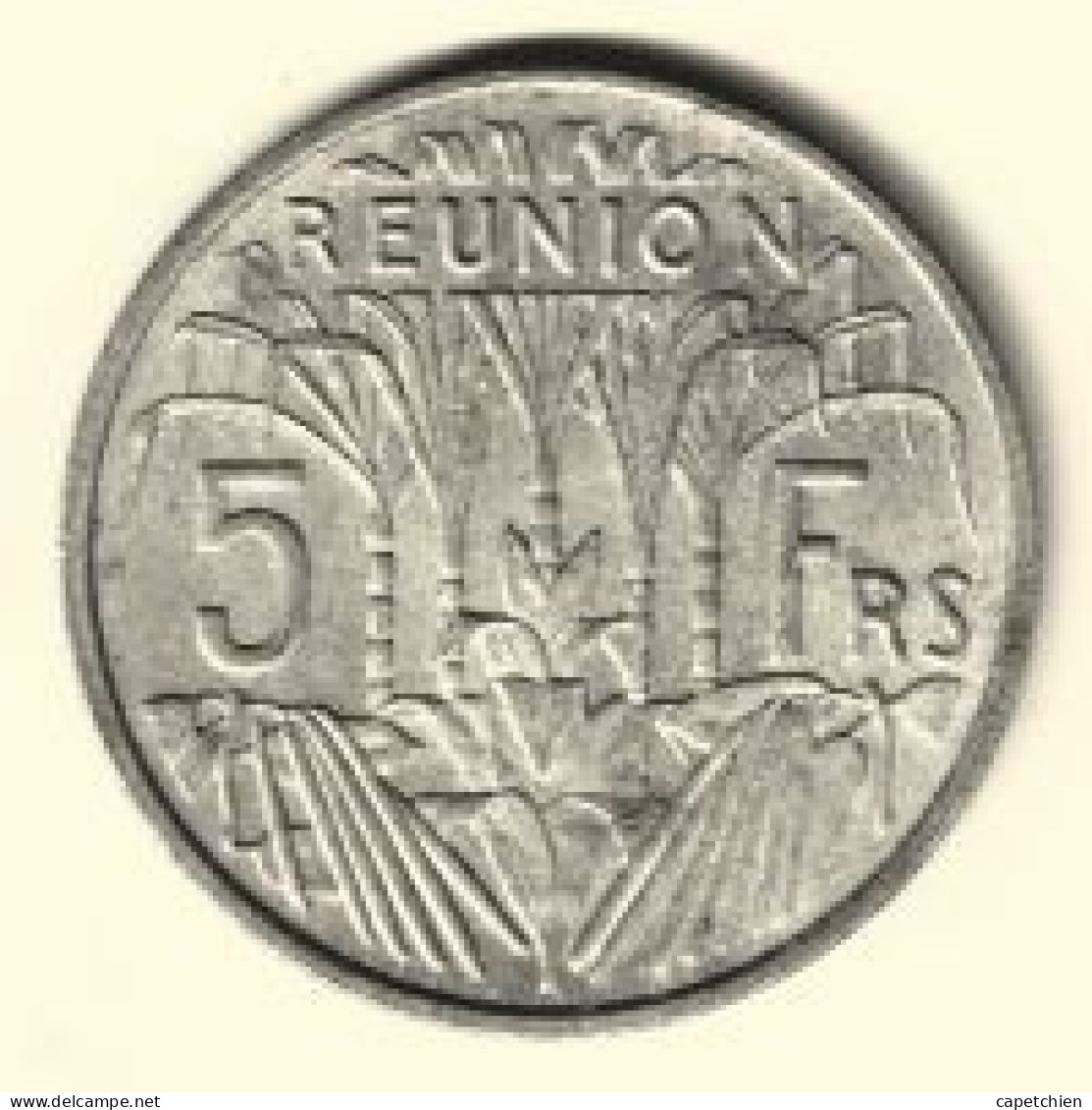 FRANCE / LA REUNION  / 5 FRANCS / 1955 / ALU / 3.65 G - Reunión