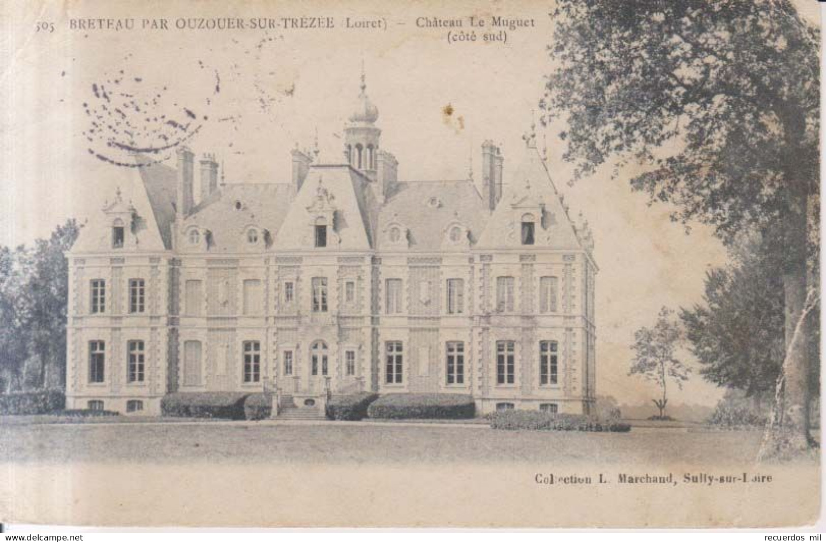 Breteau Par Ouzouer Sur Trezaa Chateau Le Muguet 1906 - Ouzouer Sur Loire