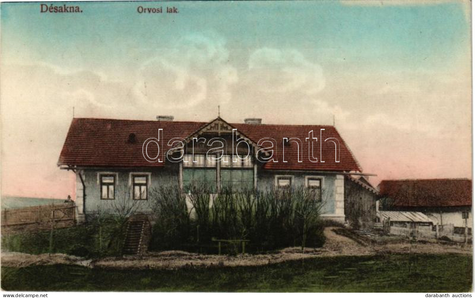 T2 1917 Désakna, Ocna Dejului; Orvosi Lak. Moskovitz Vilmos Kiadása / Doctor's House - Unclassified