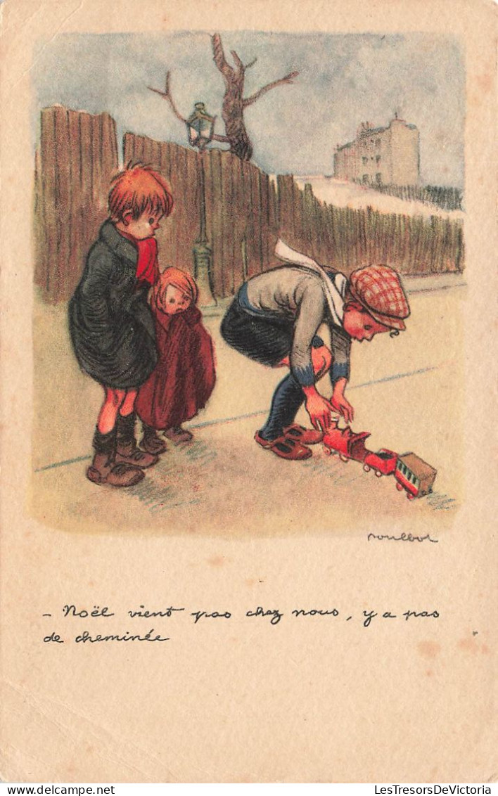ENFANTS - Dessins D'enfants - Enfants Qui Jouent - Carte Postale Ancienne - Kinder-Zeichnungen
