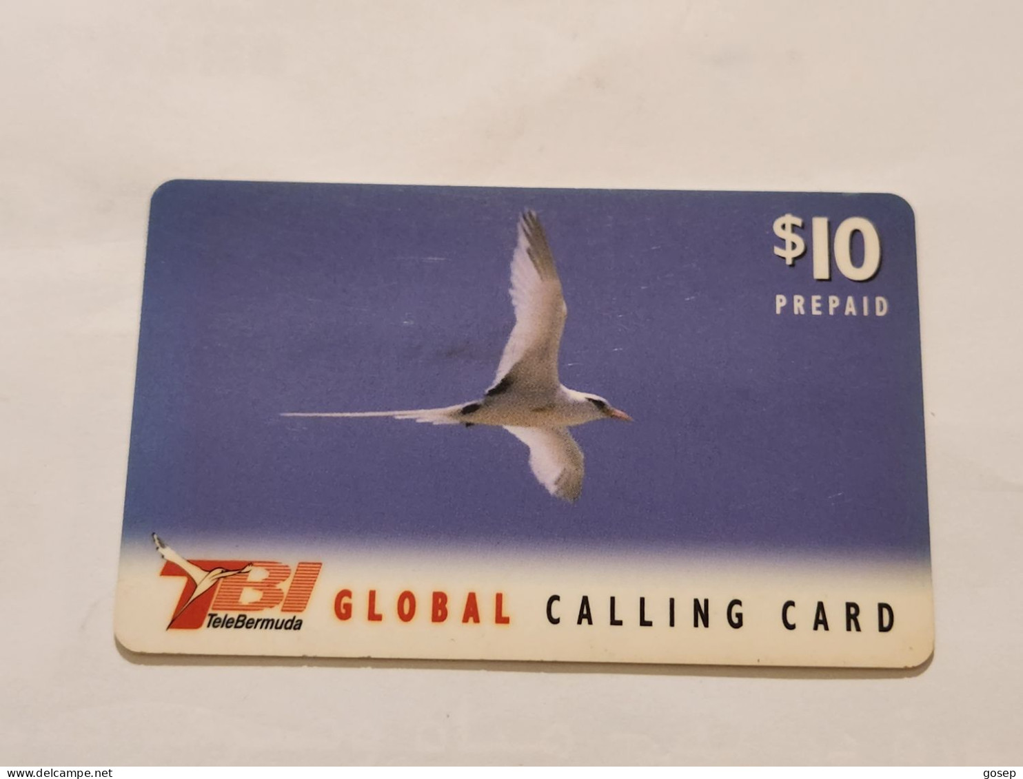 BERMUDA-(BM-PRE-TBI-0002Bb)-Seagul-(Black Logo)-(4)-($10)-(6665-4549)-used Card+1card Prepiad Free - Bermudes