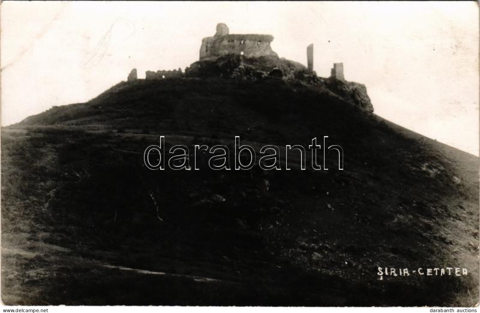 T3 1939 Világos, Siria; Vár / Cetatea / Castle. Photo (ragasztónyom / Gluemark) - Unclassified