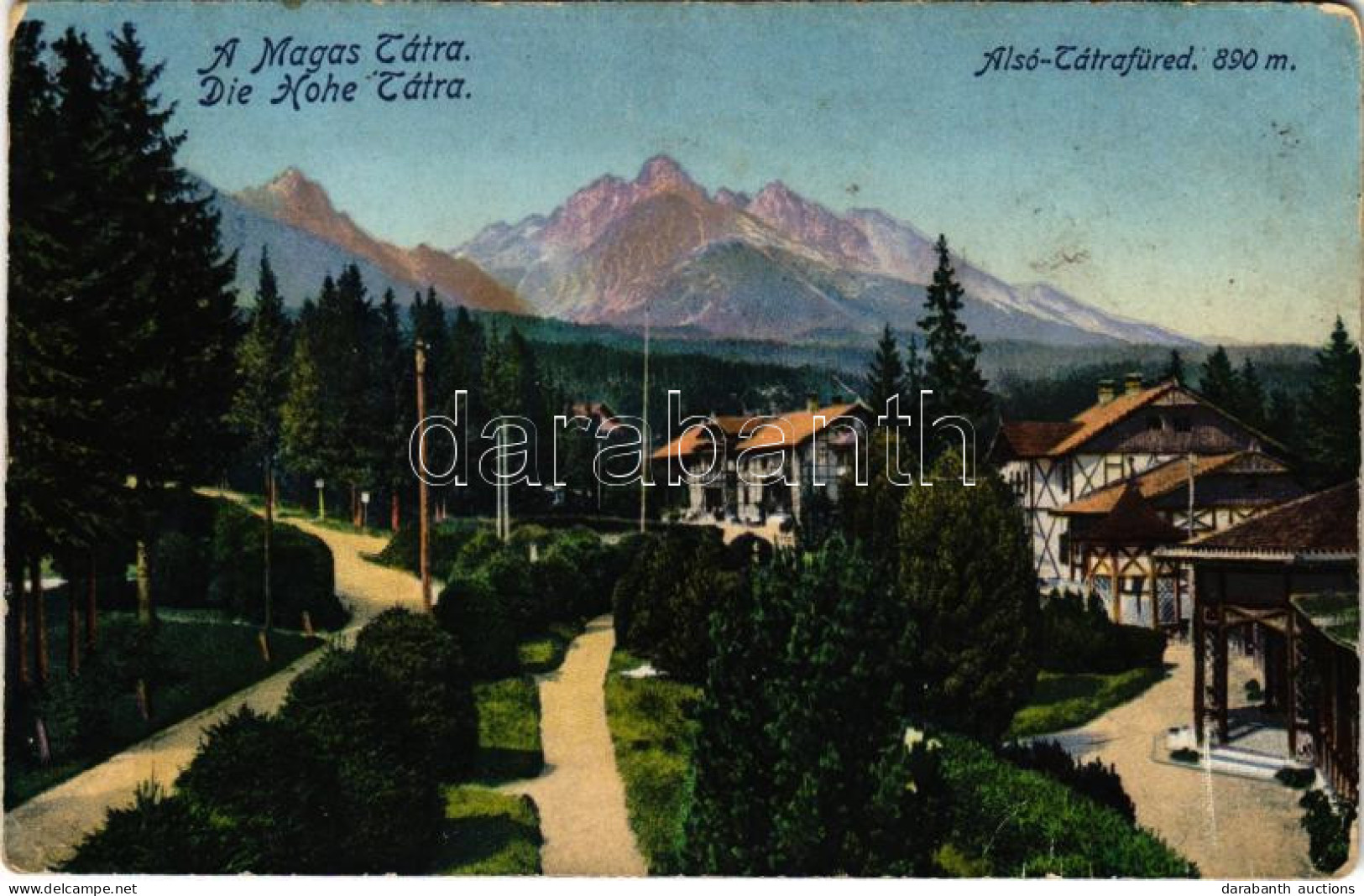 ** T3 Alsótátrafüred, Unter-Schmecks, Dolny Smokovec (Magas-Tátra, Vysoké Tatry); Látkép / General View (EK) - Non Classés