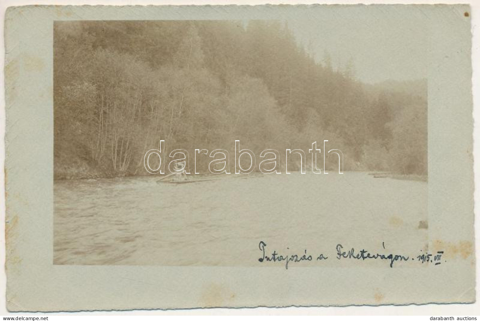 T2/T3 1915 Fekete-Vág, Cierny Váh; Tutajozás A Feketevágon / Rafting. Photo (fl) - Non Classés