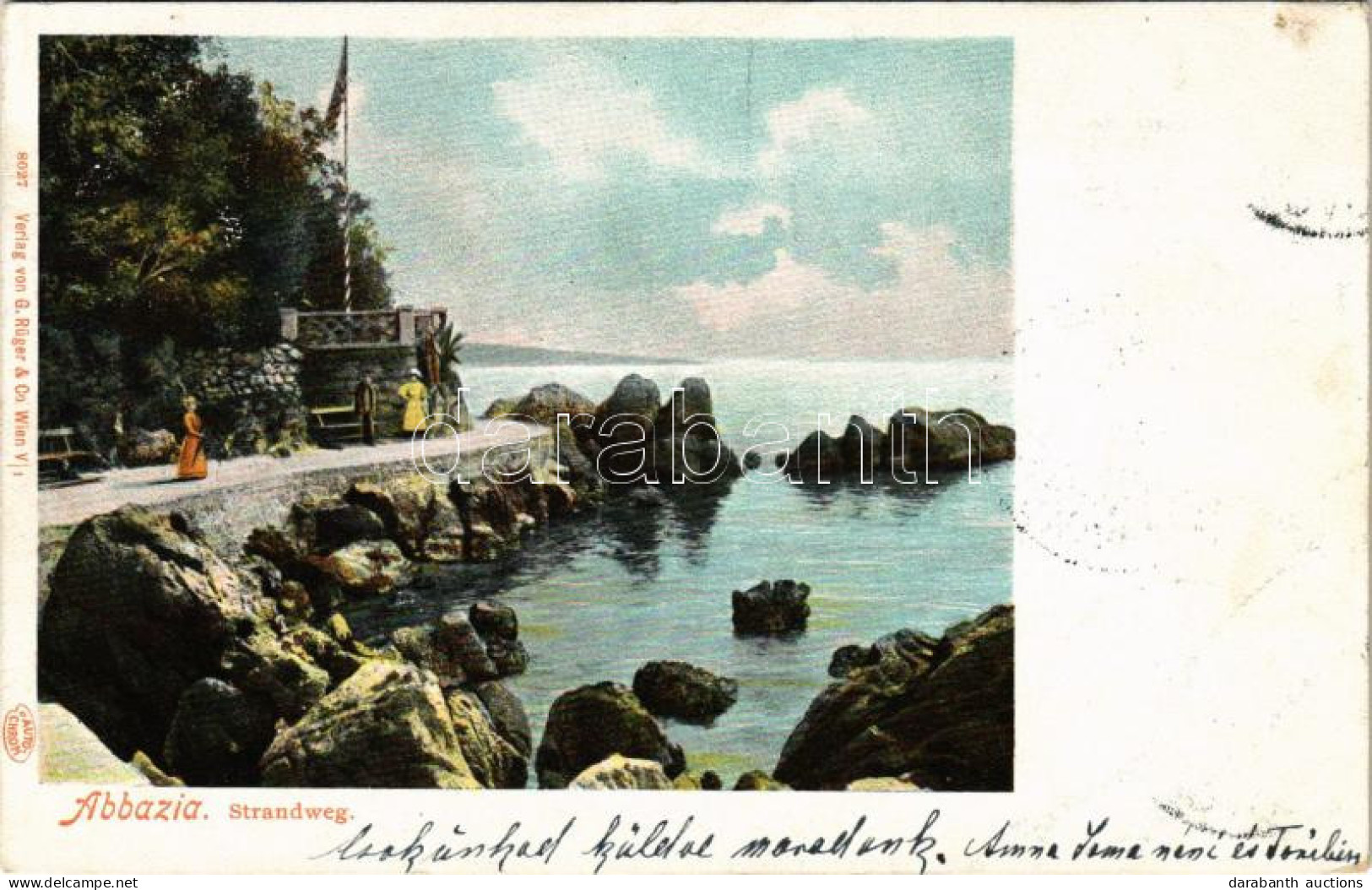 T2/T3 1901 Abbazia, Opatija; Strandweg / Shore (EK) - Non Classés