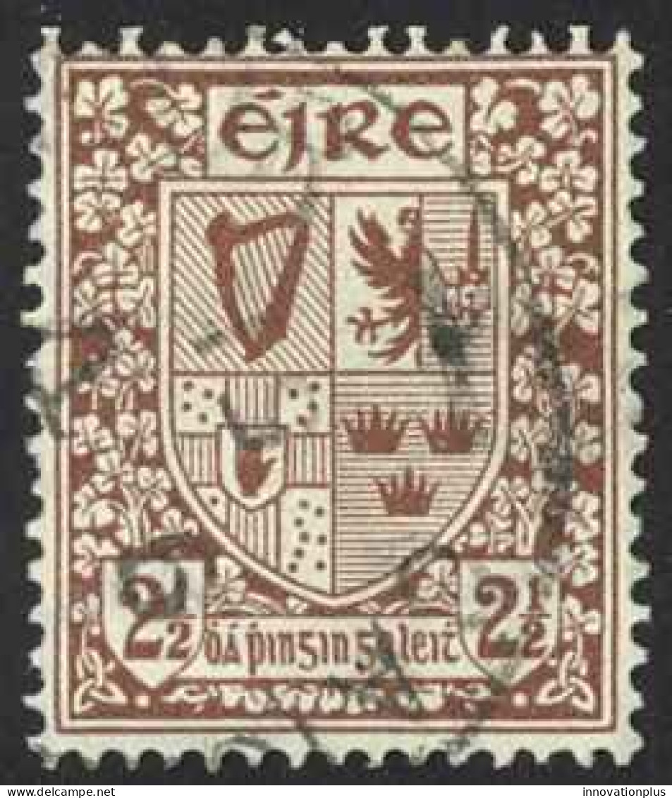 Ireland Sc# 110 Used (a) 1941 2-1/2p Chocolate Coat Of Arms - Gebraucht