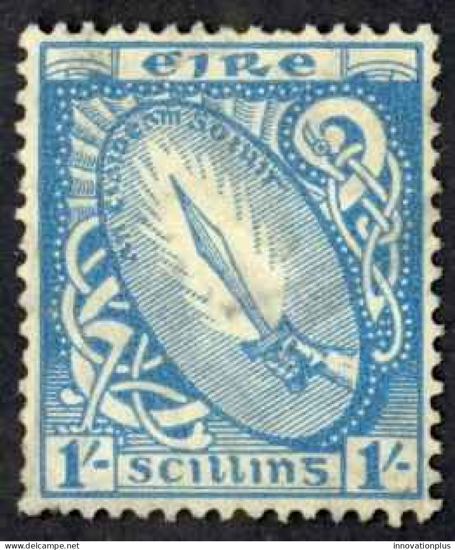 Ireland Sc# 117 Used (a) 1940-1942 1sh Blue & Ocher Sword Of Light - Gebraucht