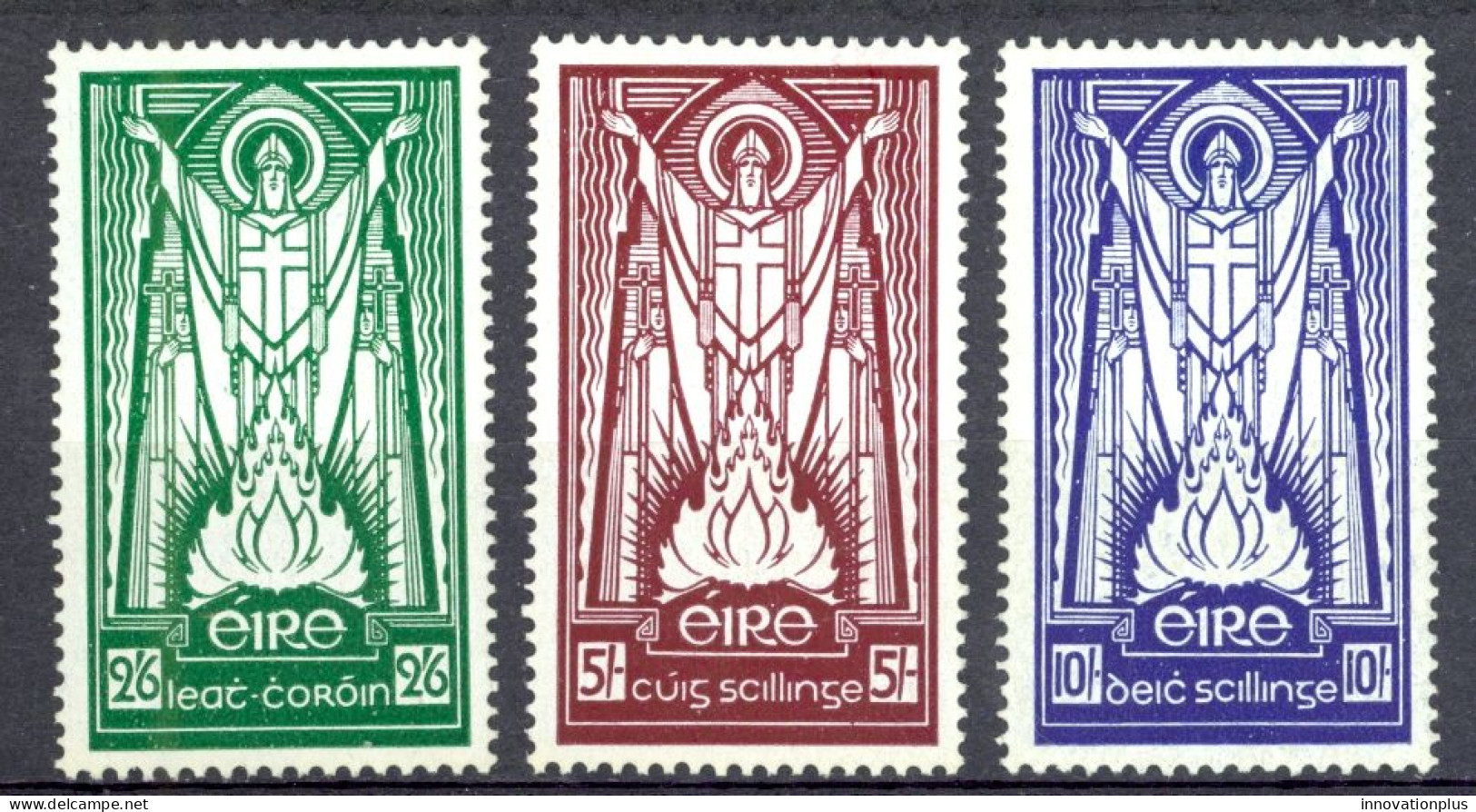 Ireland Sc# 121-123 MH 1943-1945 St. Patrick And Paschal Fire - Nuevos