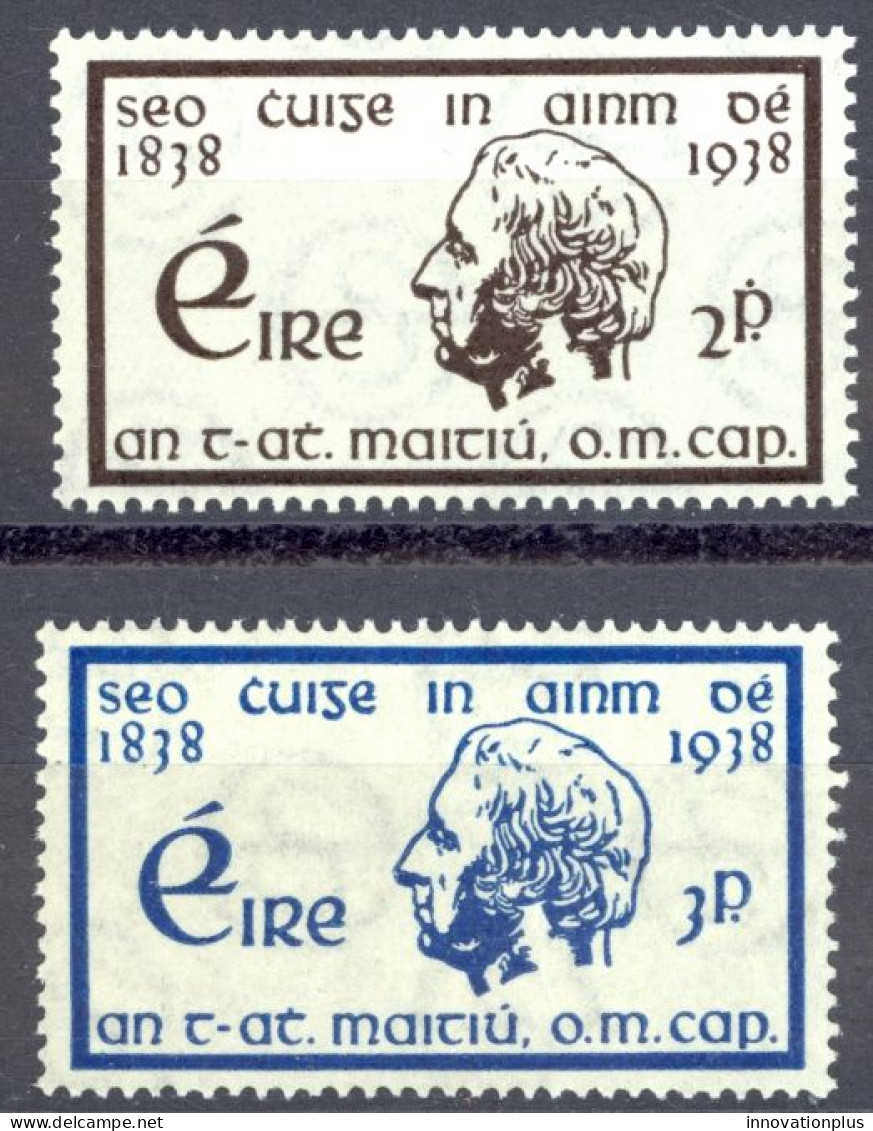 Ireland Sc# 101-102 MH (a) 1938 Temperance Crusade 100th - Unused Stamps