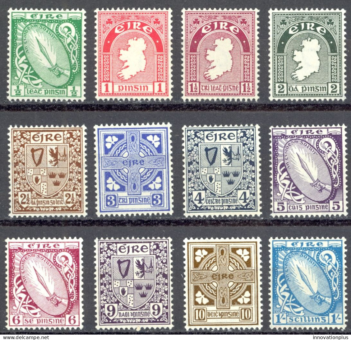 Ireland Sc# 106-117 MH 1940-1942 Definitives - Unused Stamps