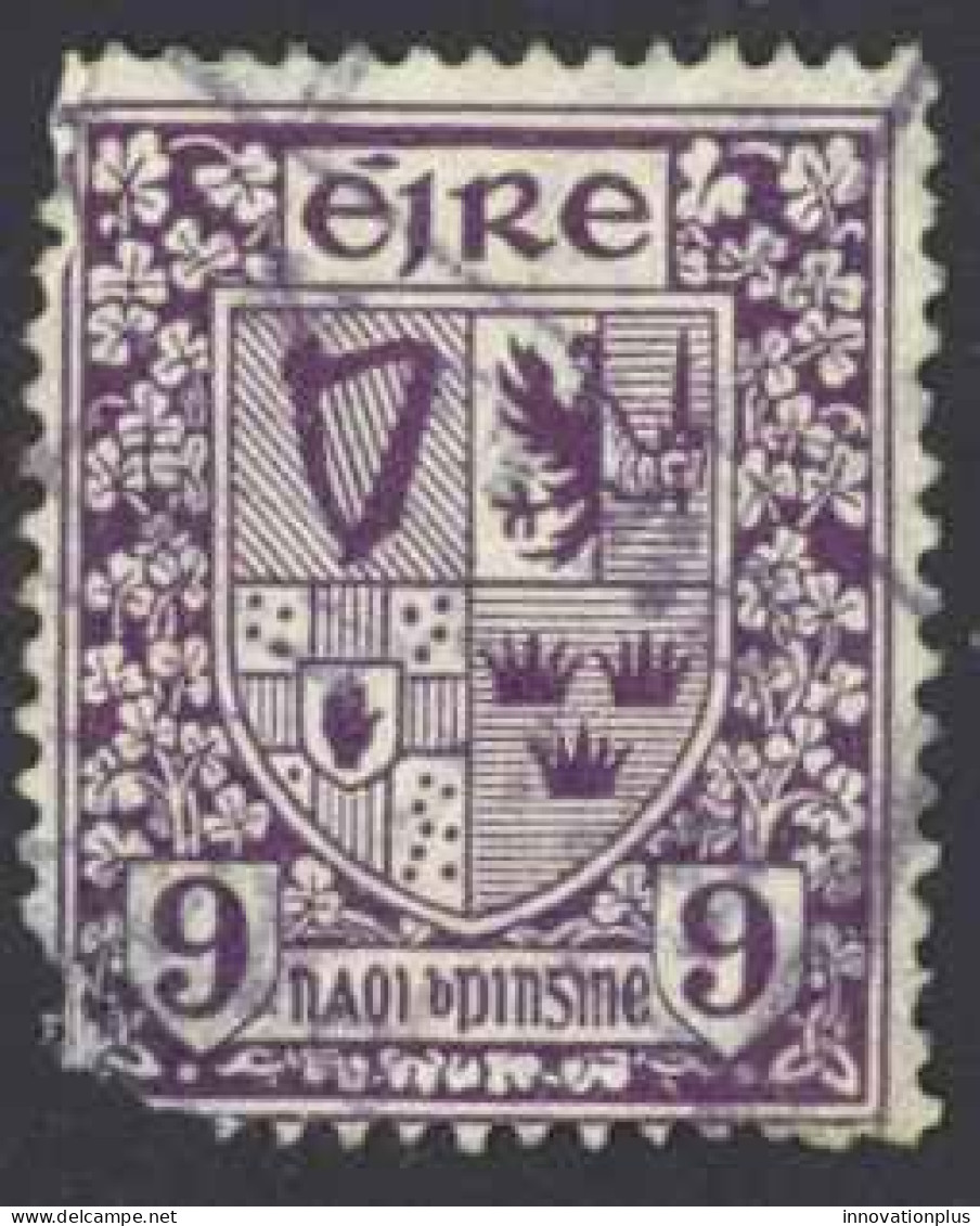 Ireland Sc# 74 Cull (a) 1922-1923 9p Violet Coat Of Arms - Usati