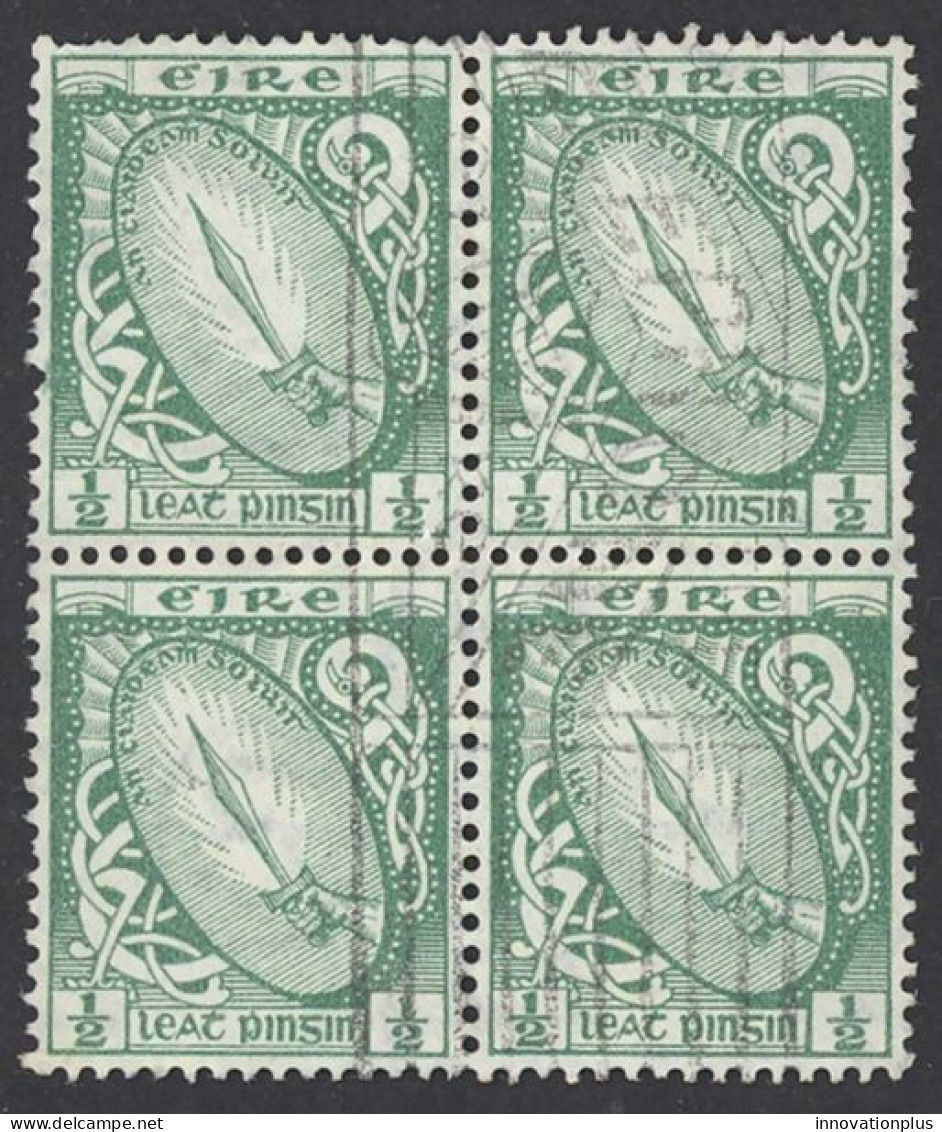 Ireland Sc# 65 Used Block/4 1922-1923 1/2p Sword Of Light - Used Stamps