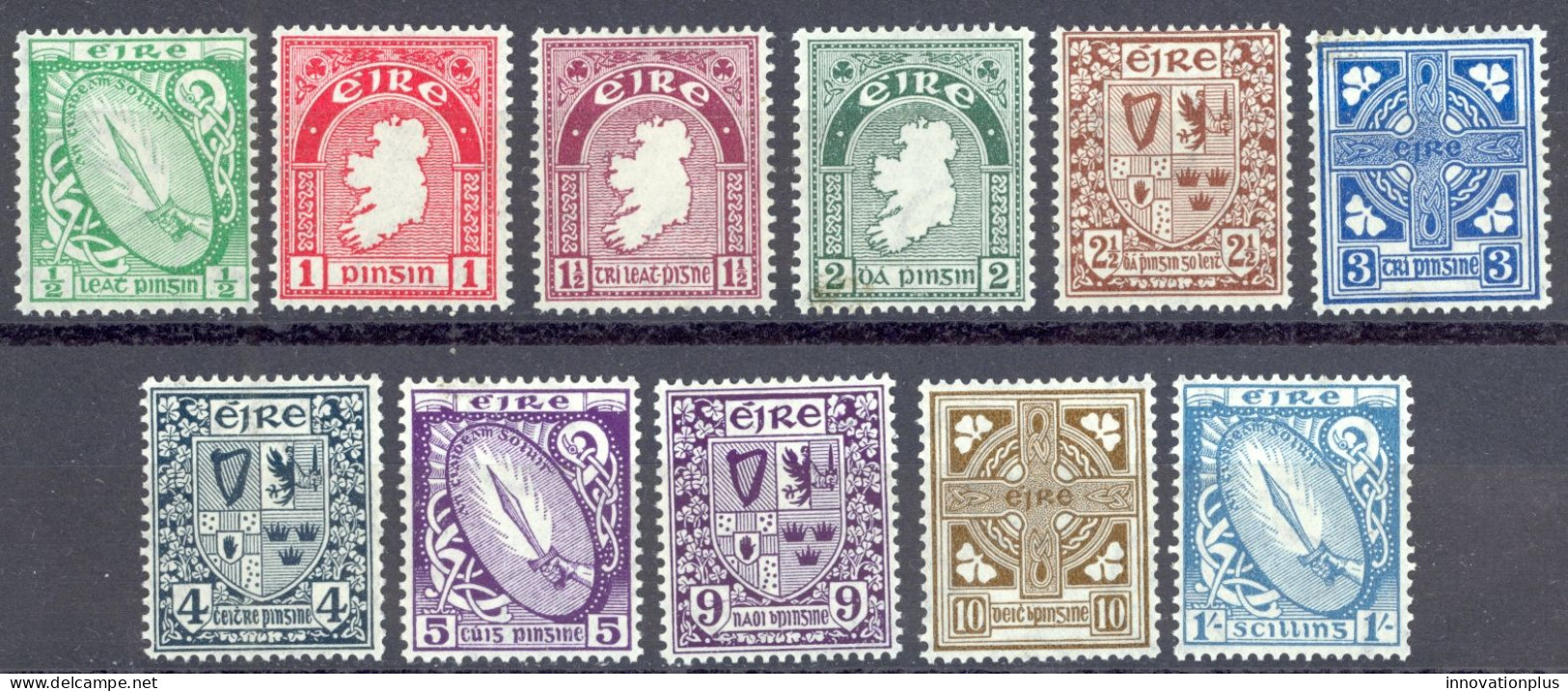 Ireland Sc# 65-76 (no 6p) MH 1922-1923 Definitives - Ungebraucht