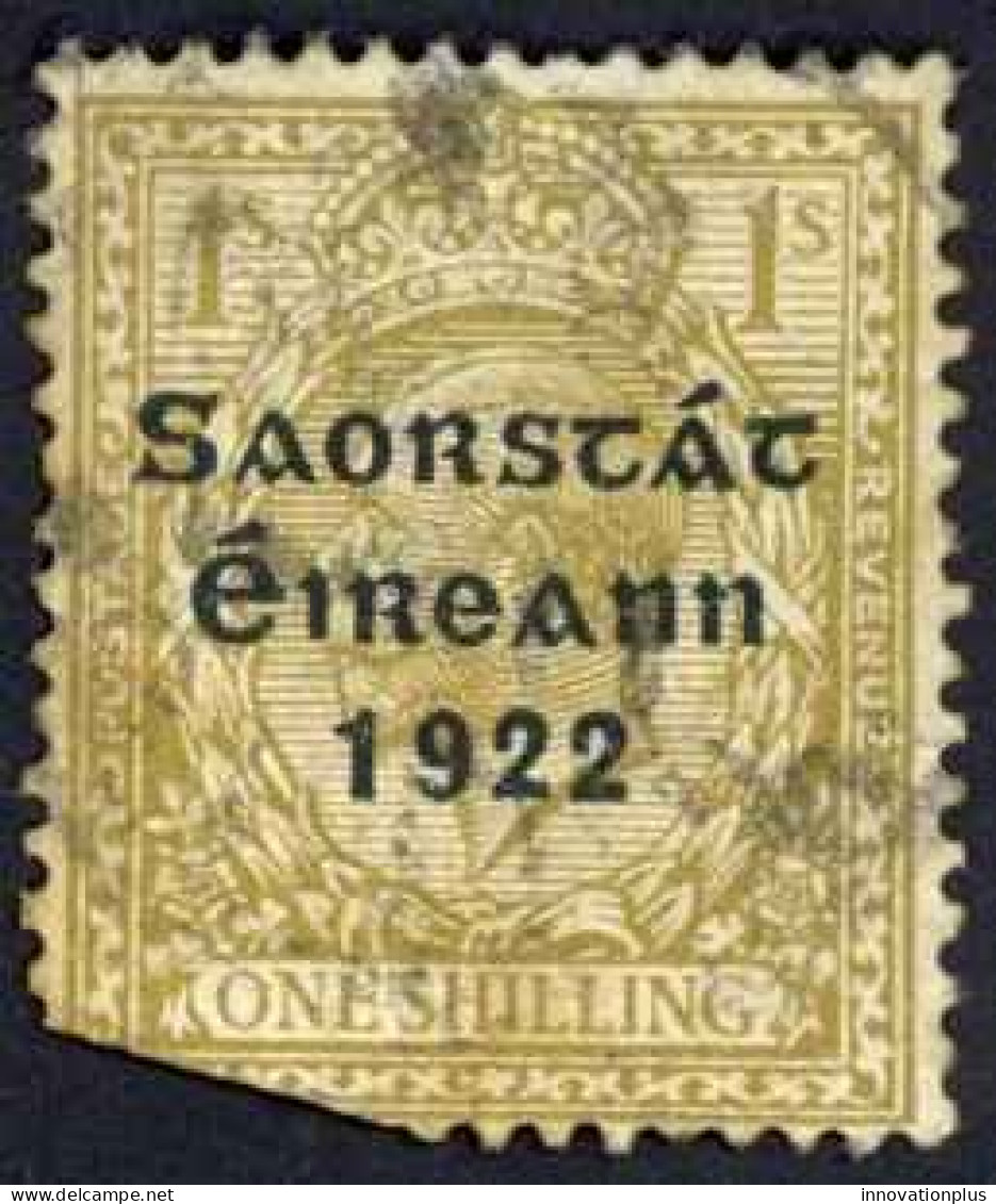 Ireland Sc# 55 Cull (a) 1922-1923 1sh Overprint - Usati