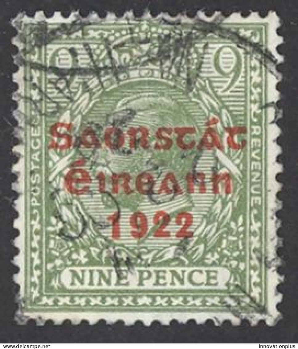 Ireland Sc# 53 Used 15X8½ 1922-1923 9p Overprint - Gebruikt