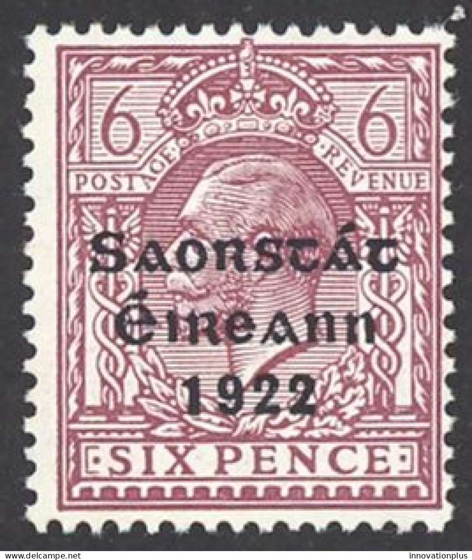 Ireland Sc# 52 MNH 15X8½ 1922-1923 6p Overprint - Unused Stamps