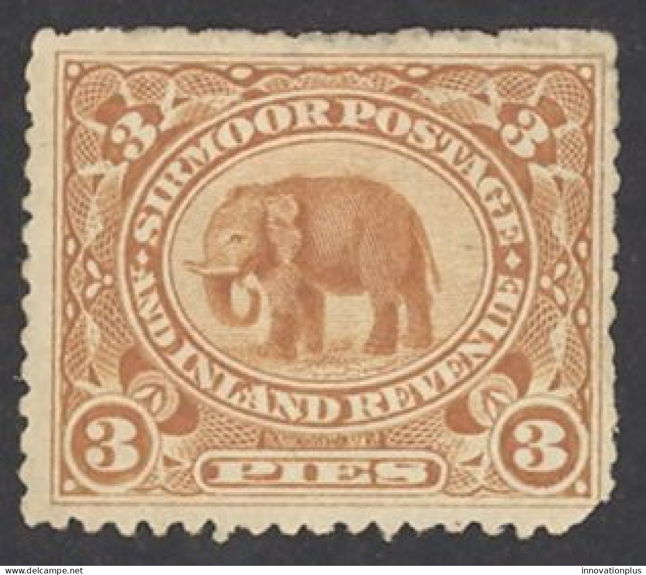 India Sirmoor Sc# 11 MH 1895-1899 3p Elephant - Sirmur