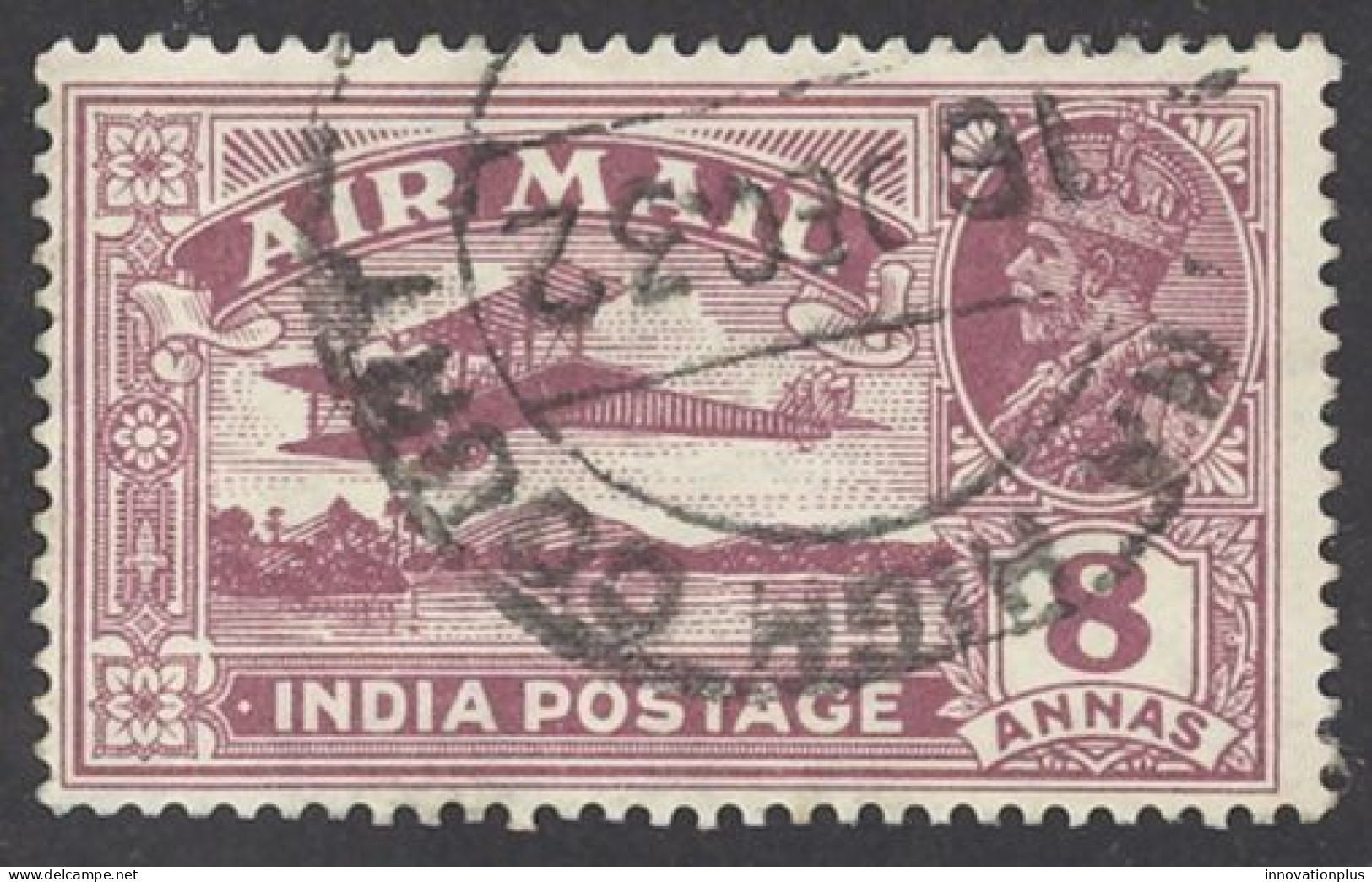 India Sc# C5 Used (b) 1929-1930 8a Air Post - Luchtpost
