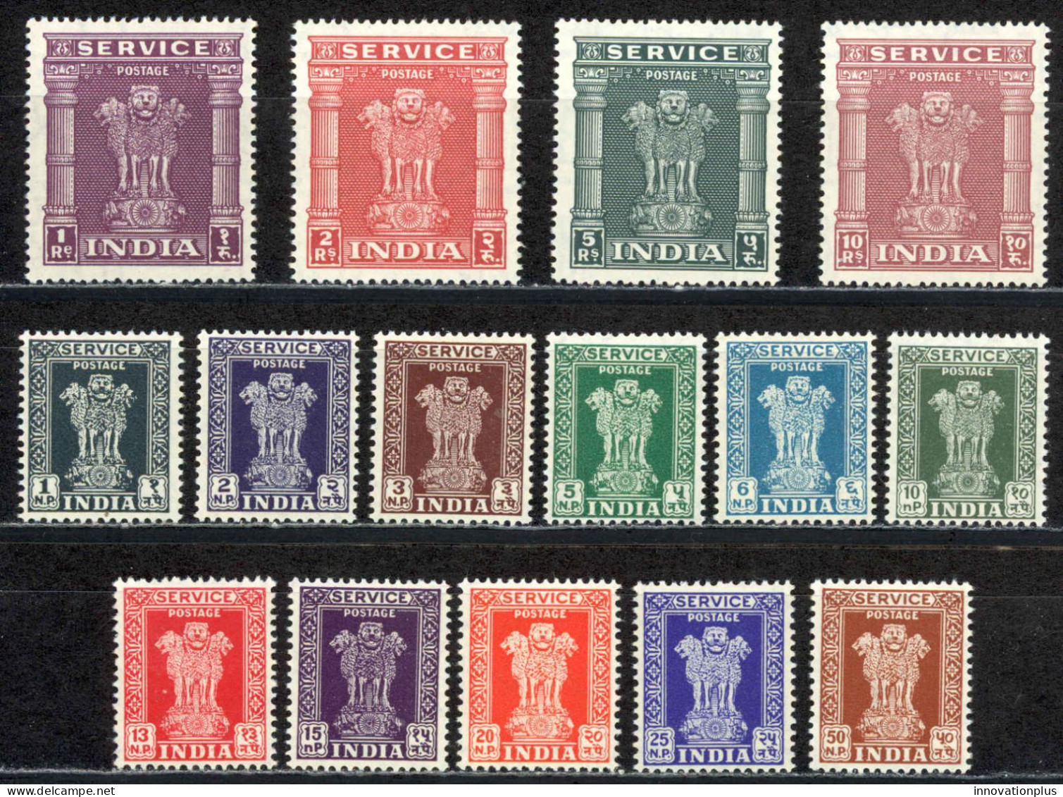 India Sc# O137-O150 MH 1958-1971 Official - Francobolli Di Servizio