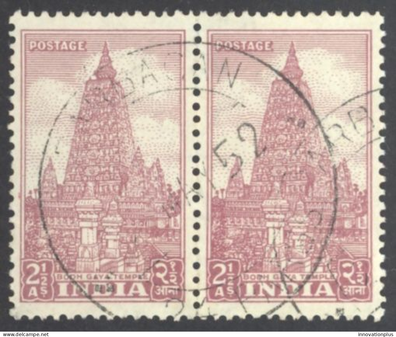 India Sc# 235 Used Pair 1951 4a Bhuvanesvara - Used Stamps