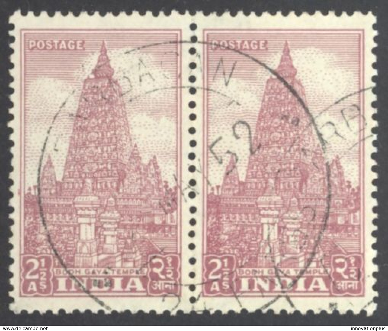 India Sc# 235 Used Pair 1951 4a Bhuvanesvara - Oblitérés