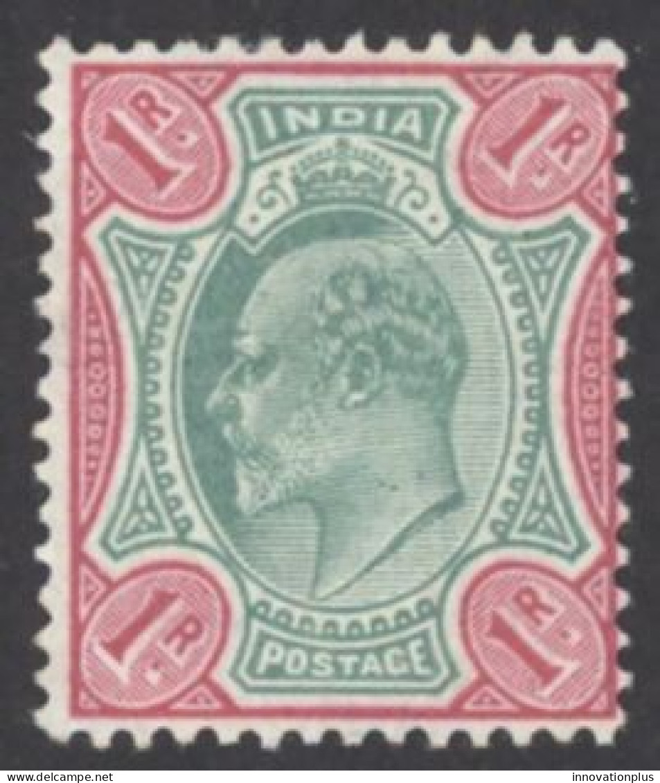 India Sc# 70 MH (b) 1902-1909 1r King Edward VII - 1902-11 King Edward VII