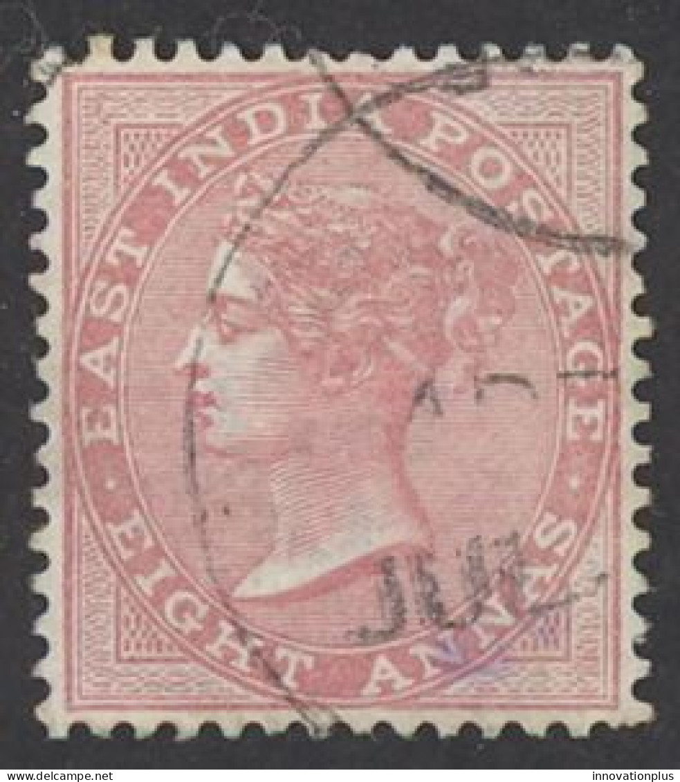 India Sc# 28 Used (a) 1868 8a Queen Victoria  - 1858-79 Kolonie Van De Kroon