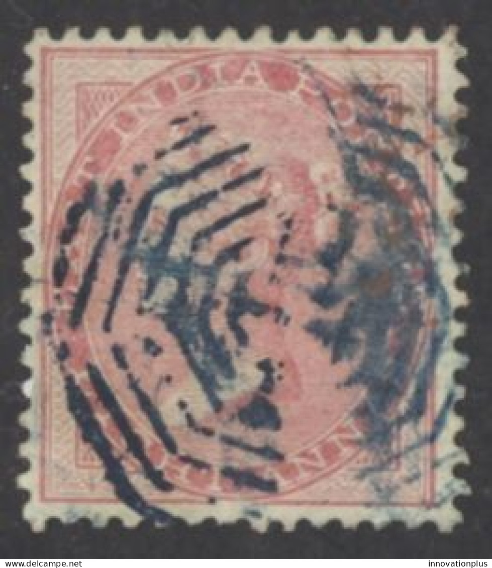 India Sc# 25 Used (a) 1865-1867 8a Queen Victoria  - 1858-79 Compañia Británica Y Gobierno De La Reina