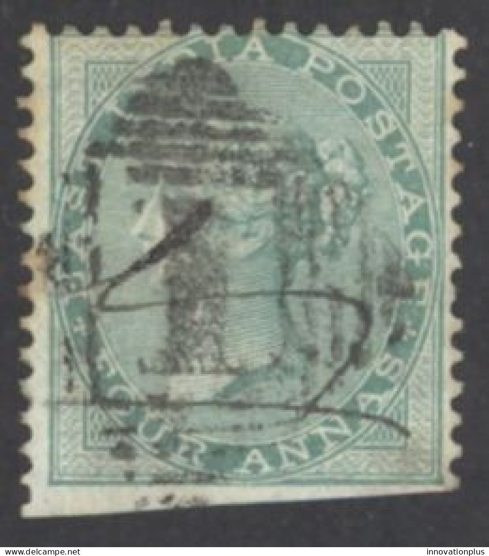 India Sc# 17 Cull 1864 4a Green Queen Victoria  - 1858-79 Compagnie Des Indes & Gouvernement De La Reine