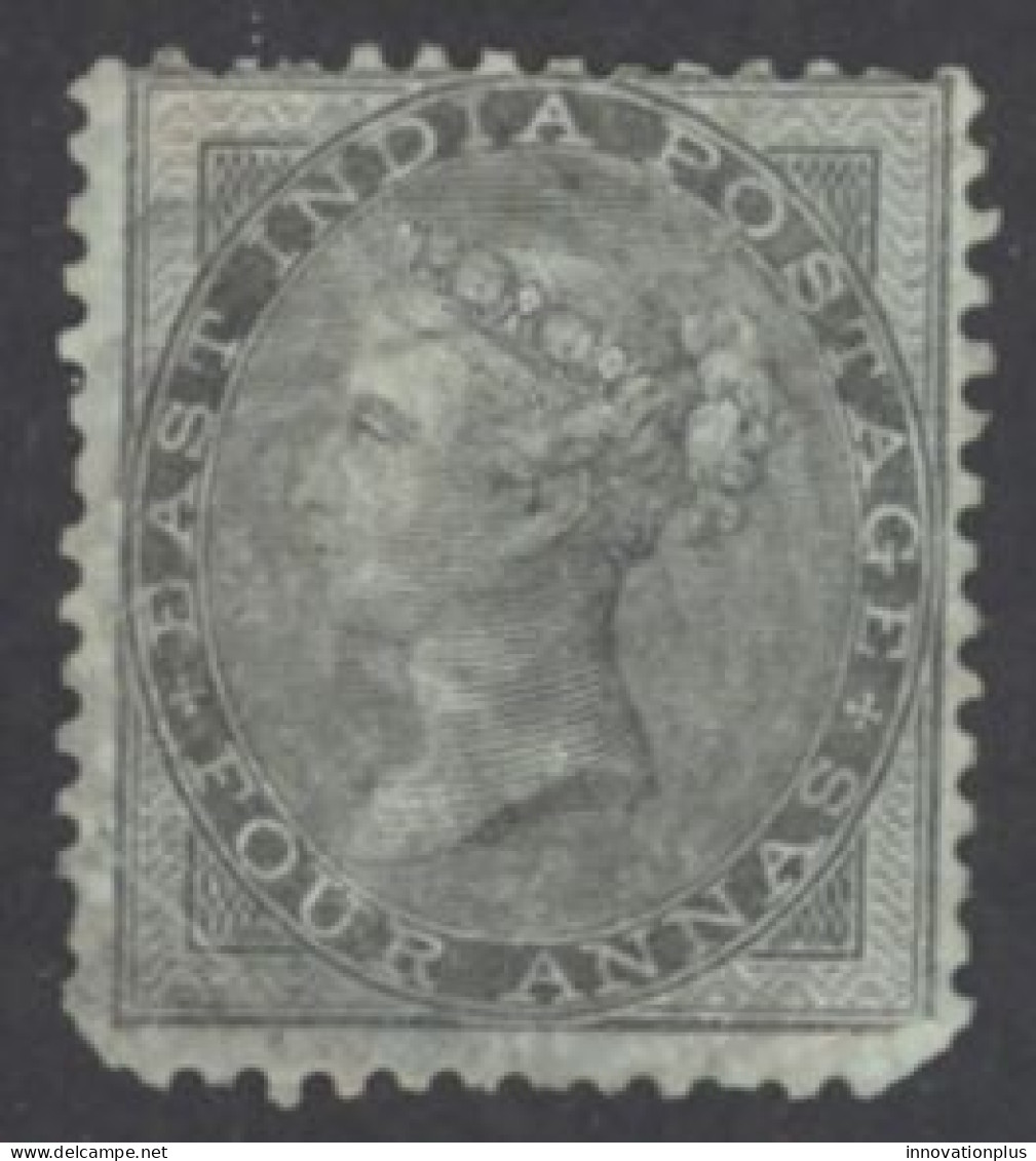 India Sc# 16 Used (b) 1855-1864 4a Black Queen Victoria  - 1858-79 Kolonie Van De Kroon