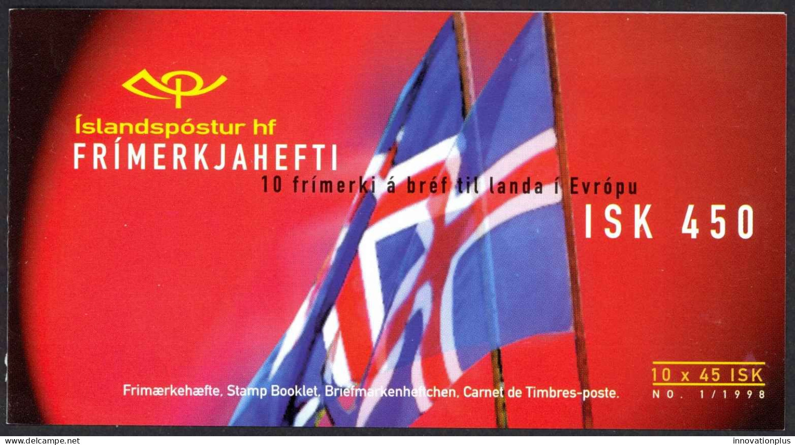 Iceland Sc# 860 MNH Complete Booklet 1998 45k Europa - Libretti